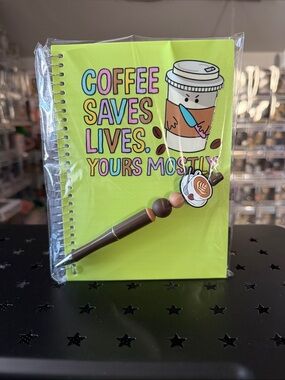 Coffee Saves Lives Notebook & Custom Pen